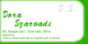 dora szarvadi business card